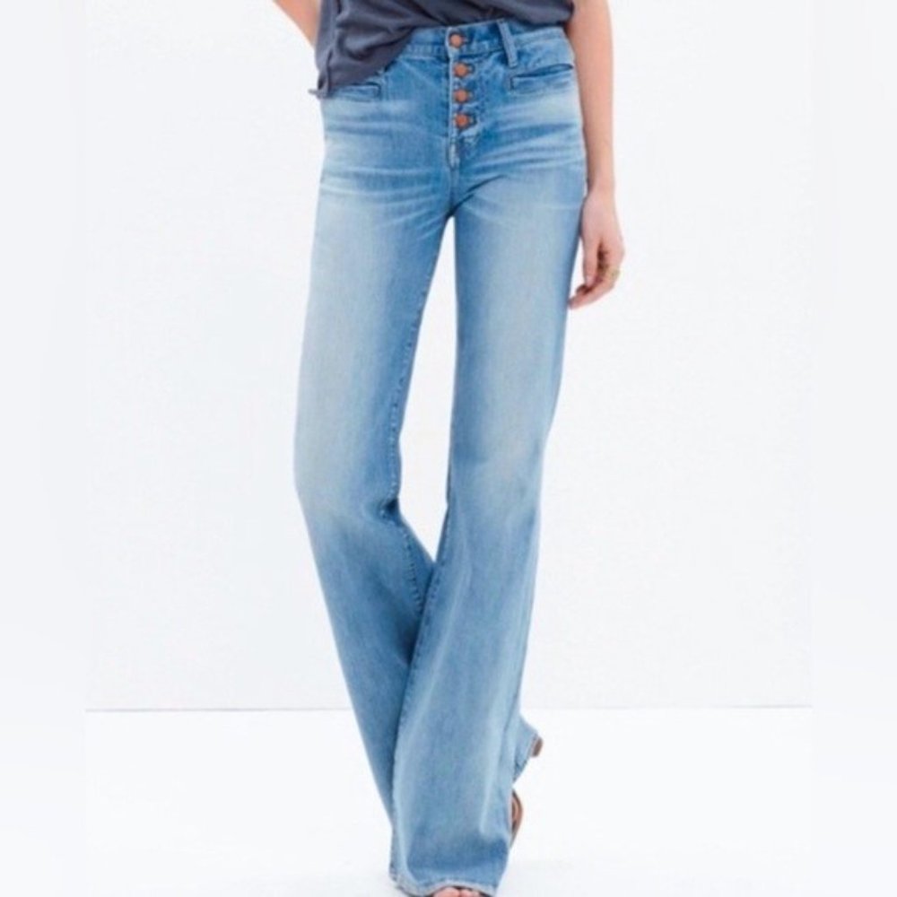 NWT Madewell High Waisted Flea Market Flare Jeans, Size 31